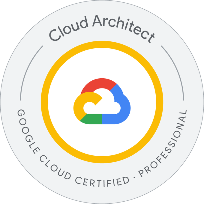 Google Cloud Professional Cloud Architect badge